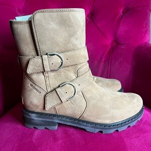 Sorel Tan Combat Boots with Double Buckle